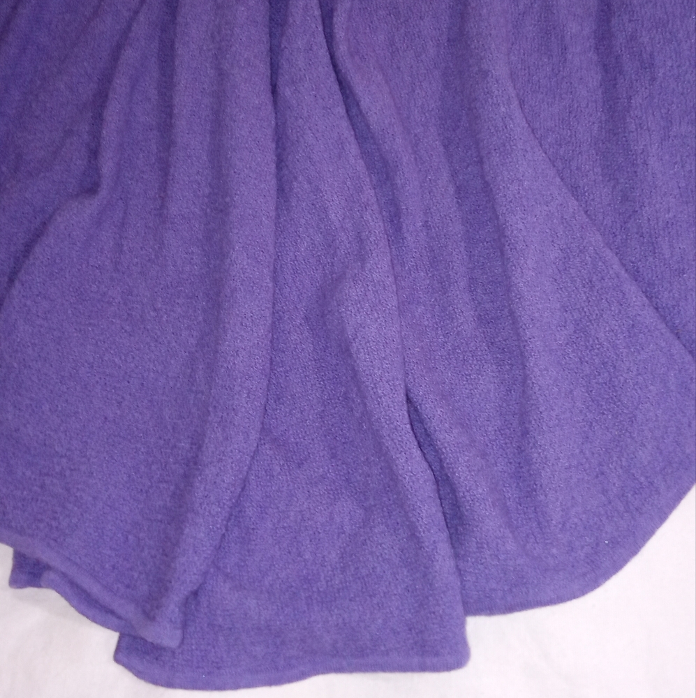 π EILEEN FISHER OPEN FRONT CARDIGAN SWEATER WATERFALL PURPLE KNIT SIZE M - Picture 4 of 6